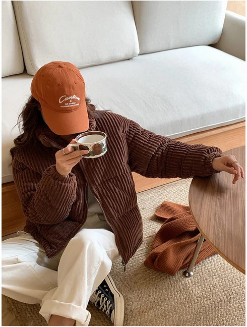 Corduroy Puffer Jacket